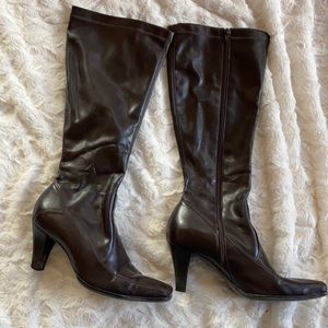Women's Franco Sarto dark brown heeled boots